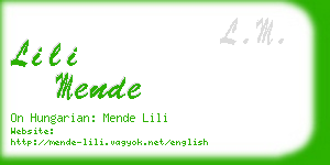 lili mende business card